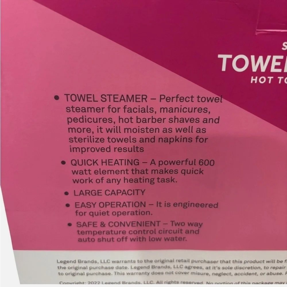Towel Steamer-Hot Warmer 600W Tabletop Moist Heater 18Towels 30Min Auto Shut Off